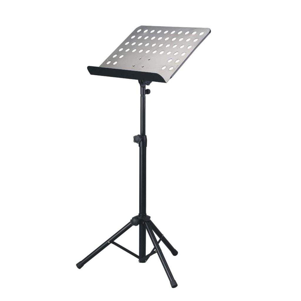 Orchestral Music Stand With Adjustable Solid Book Plate Hire Sound